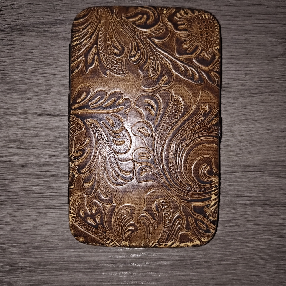 Embossed Brown Wallet - Picture 3 of 9
